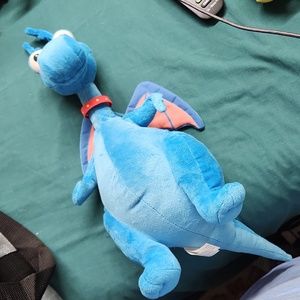 Disney Just Play Talking Plush Stuffy Doc McStuffins 15" Blue Dragon Dino Works